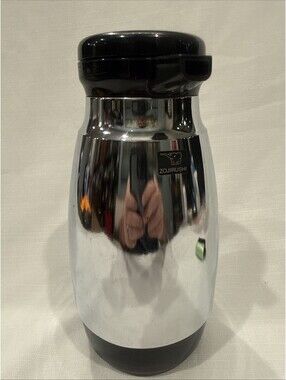 Zojirushi Thermos Vacuum Bottle Carafe Pitcher Hot Or Cold Silver Black
